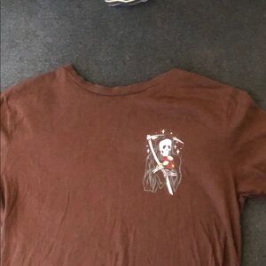 TT shirt with skull reaper on front and back